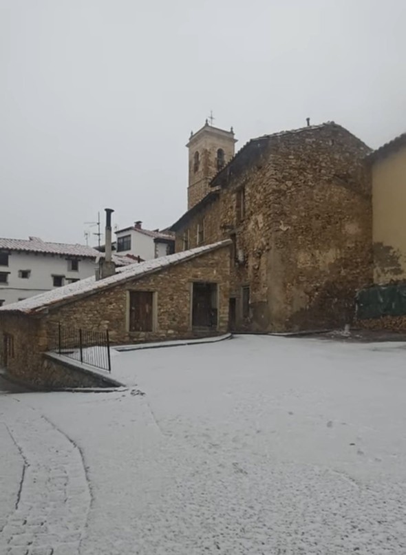 En Valdelinares apenas ha nevado, pero los termómetros han caído hasta los 6ºC bajo cero
