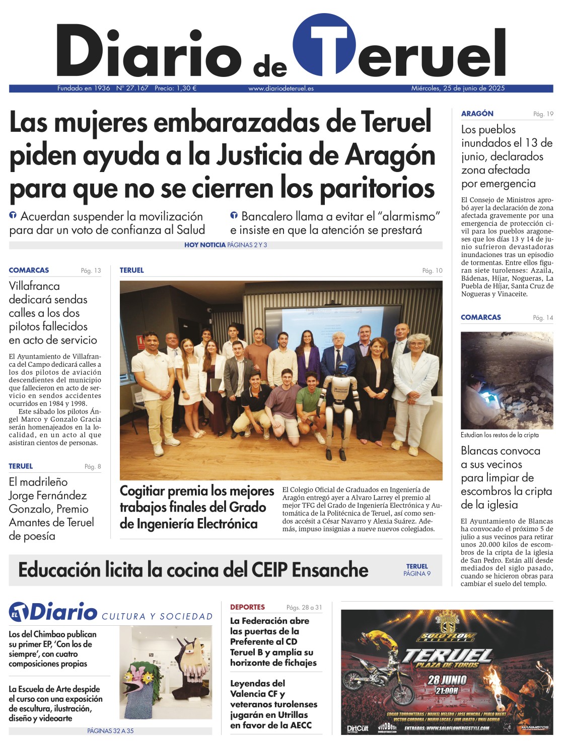 Portada Diario de Teruel