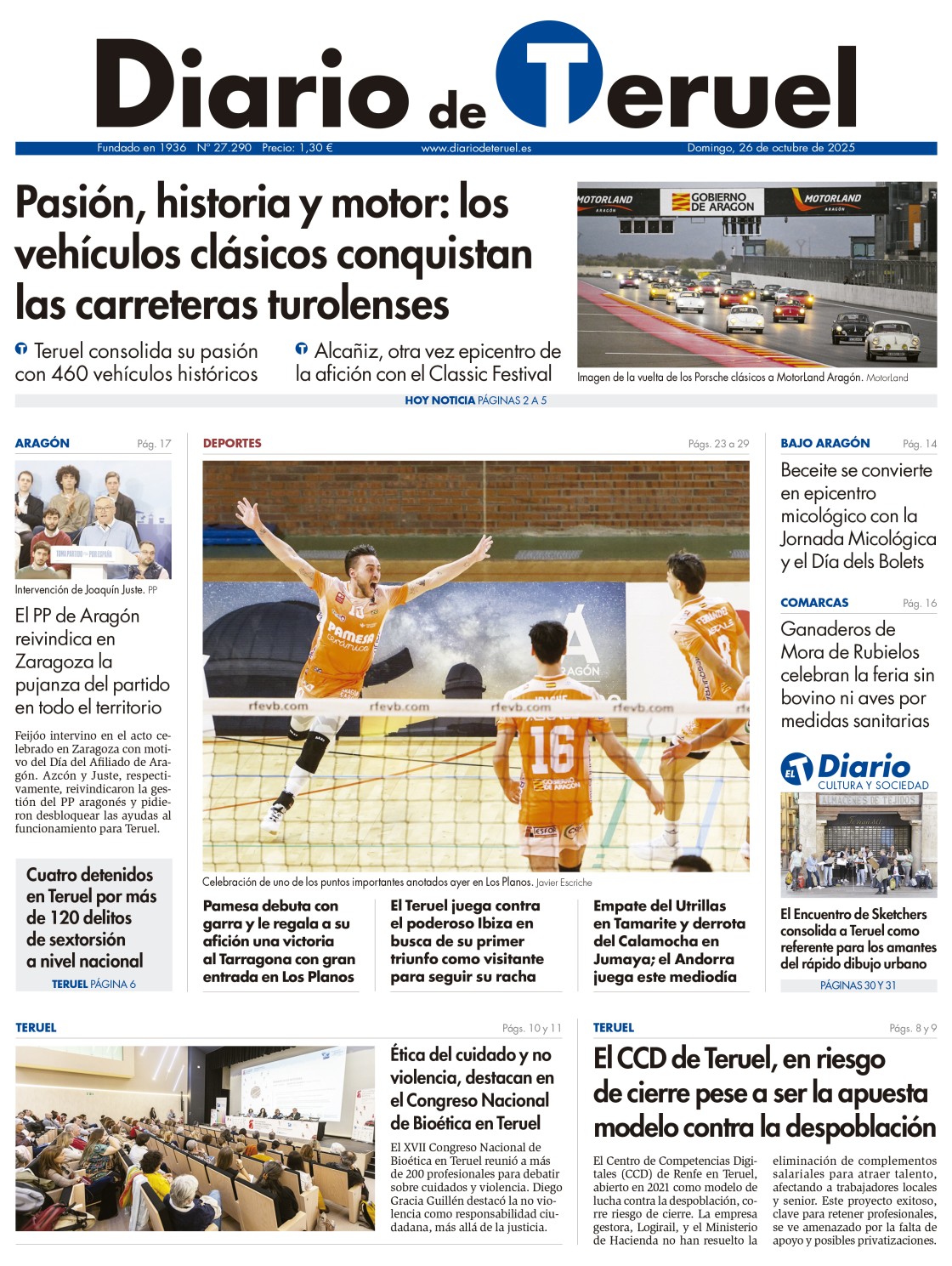 Portada Diario de Teruel