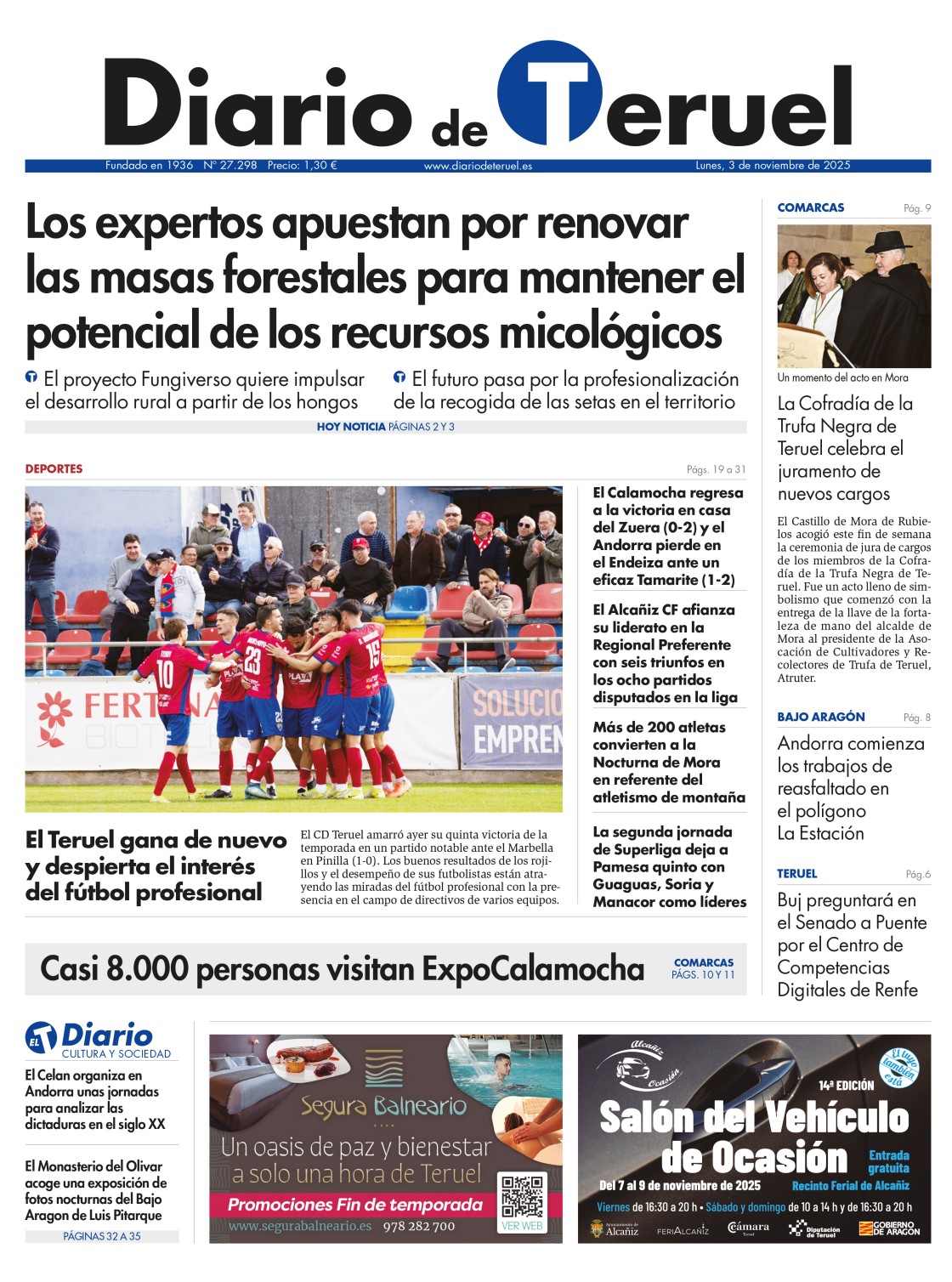 Portada Diario de Teruel