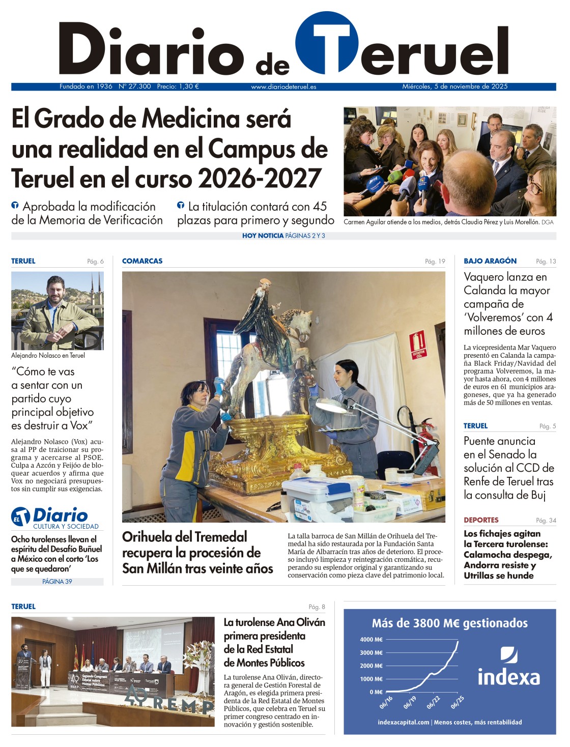 Portada Diario de Teruel