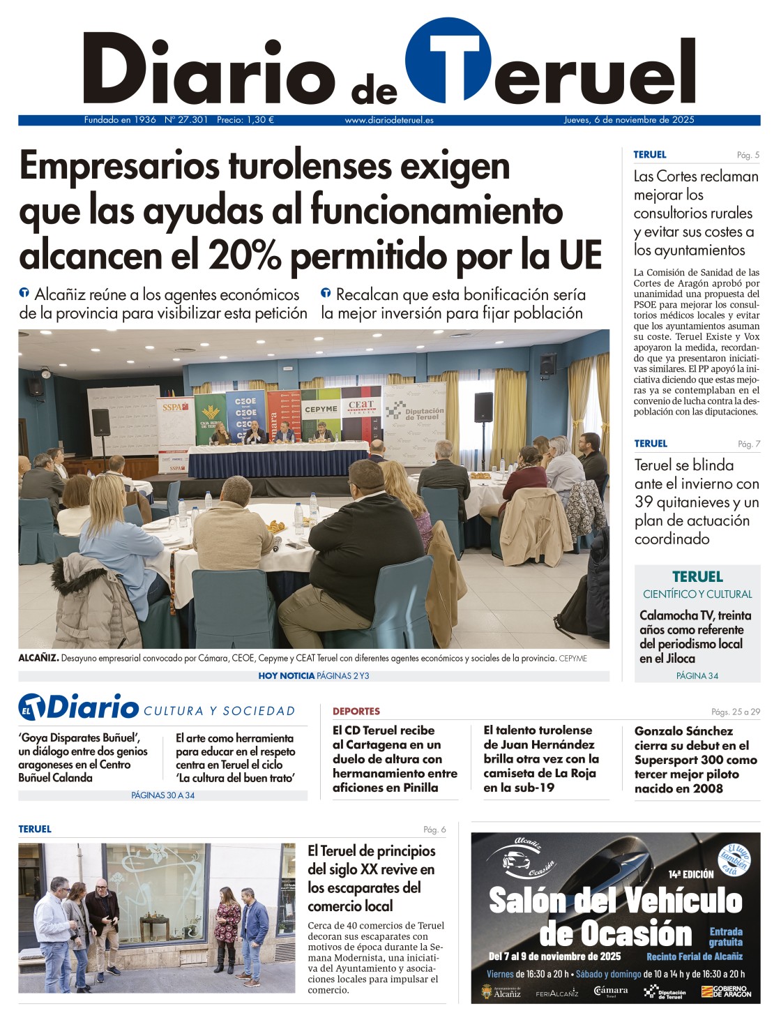 Portada Diario de Teruel