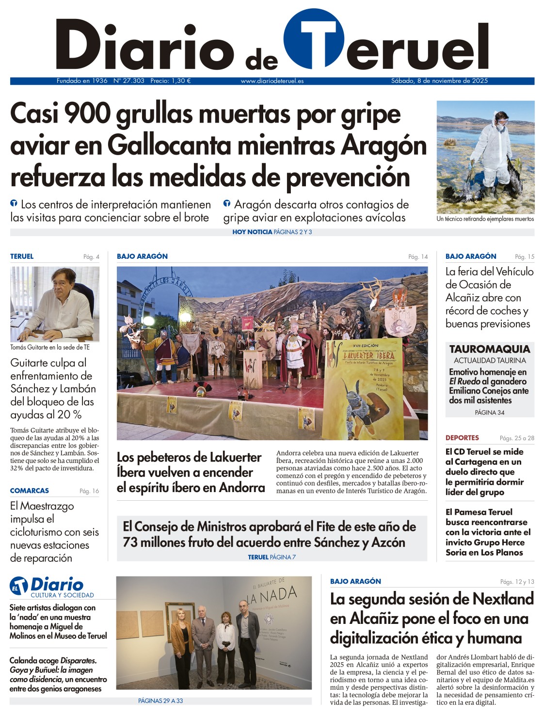 Portada Diario de Teruel